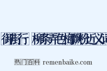 御街行·柳条弄色梅飘粉近义词是什么意思的图片